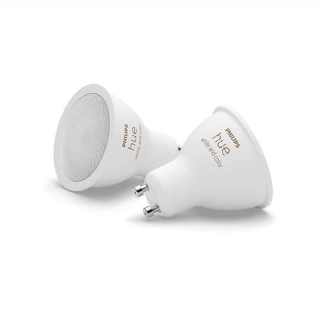 Ampoules LED connectées de marque PHILIPS, offrant une luminosité ajustable et une large gamme de couleurs.