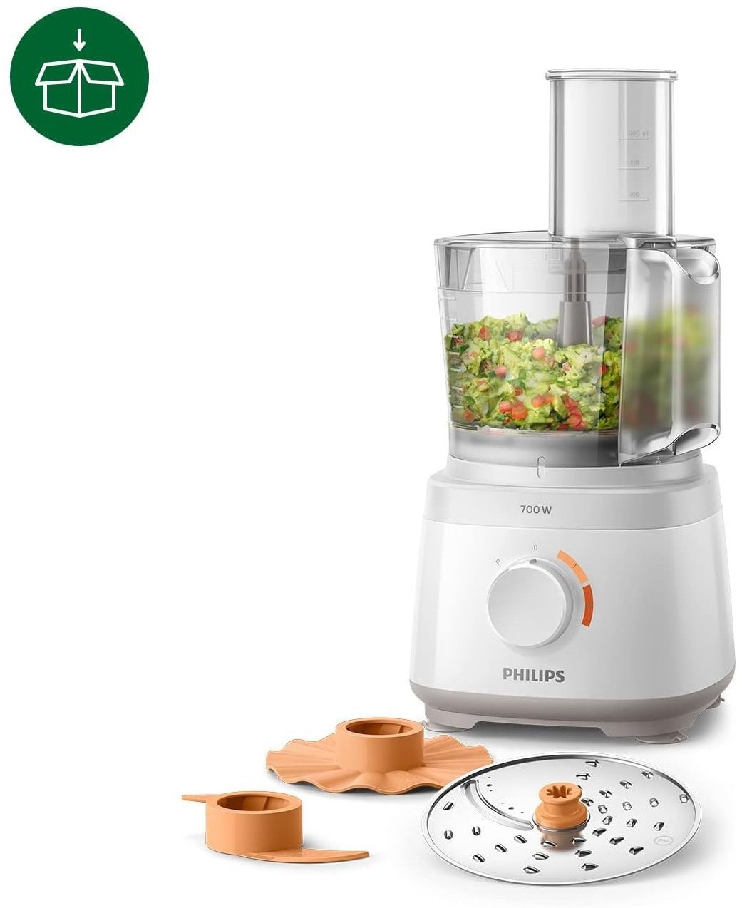 Robot cuisine - PHILIPS - HR7320 - 700 W - 19 fonctions - 1,5 L - Blanc