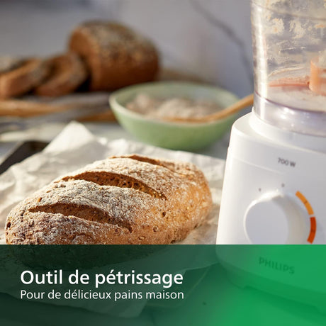 Robot de cuisine multifonction - PHILIPS - HR7320/00 - Série 3000 - 700W - bol de 2.1L - Blanc