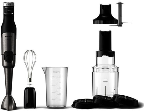 Mixeur plongeant - PHILIPS - HR2684/00 - ProMix Série 5000 - Métal/noir - 1200W - 4 accessoires