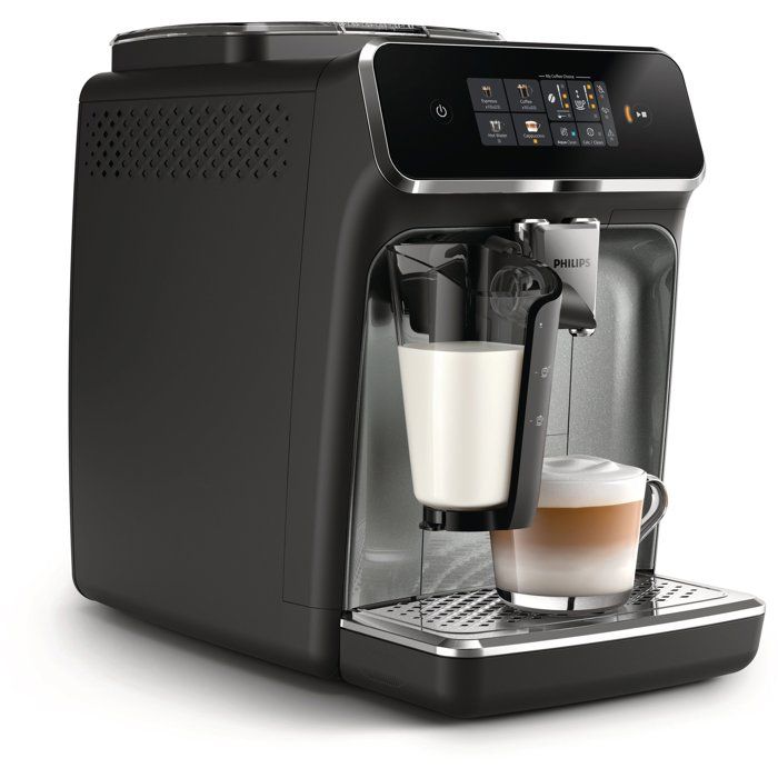 Machine a café Expresso broyeur - PHILIPS - EP2339/40 - Série 2300 - LatteGo - 4 recettes - Broyeur céramique - Noir panthere