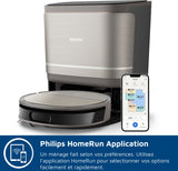 Aspirateur robot avec station tout-en-un - PHILIPS - XU9100/10 - Série 9000 - 8000 Pa - = 66 dB - Métal