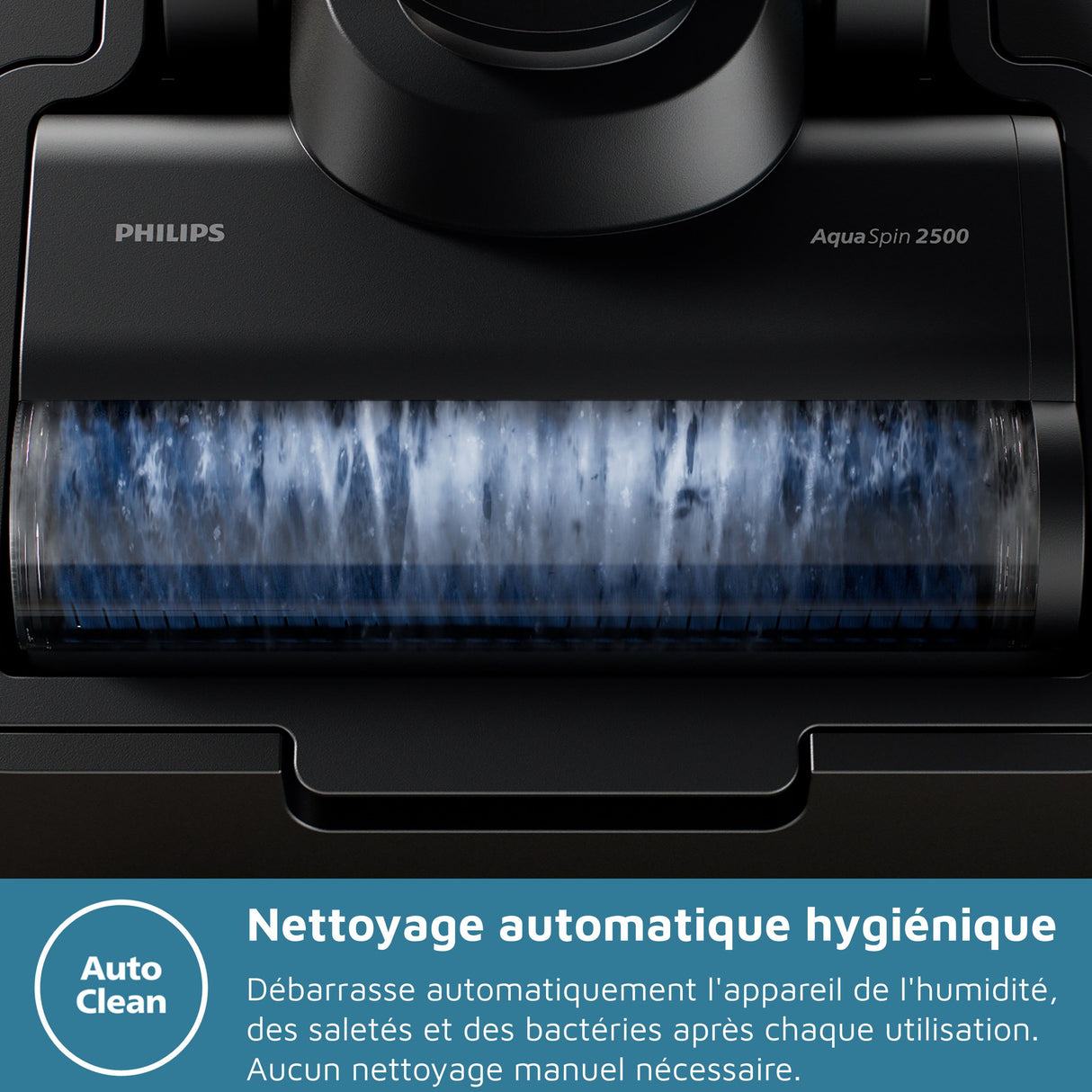 Aspirateur balai laveur 2-en-1 - PHILIPS - XW6264/11 - Série 6000 - PowerCyclone Aqua - 2500 tours/min - Noir & Corail