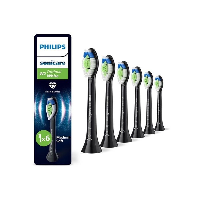 Brossette dentaire Philips Sonicare HX6066/88 Optimal White Tetes de brosse a dents standard - Lot de 6