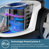 Aspirateur sans sac PHILIPS - FC9330/09 - Série 3000 PowerPro Compact - 900W - 76db - Rouge