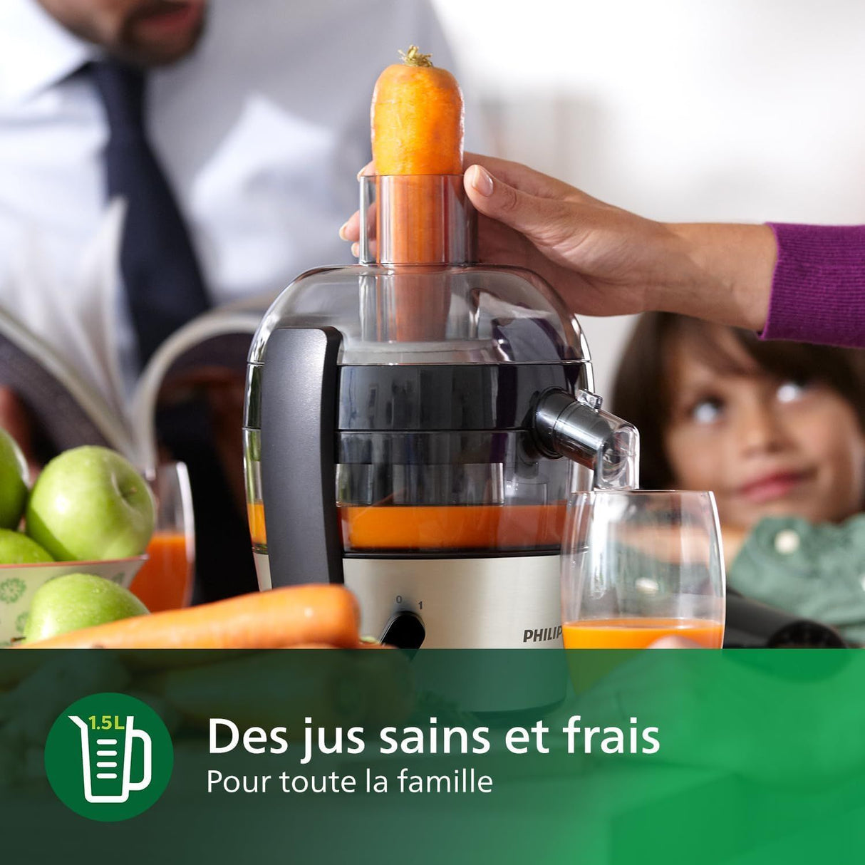 Centrifugeuse - PHILIPS - HR1832/00 - 1.5L - 500W - Noir