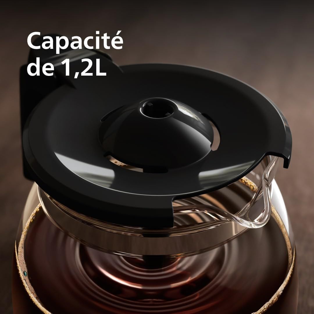 Cafetiere filtre - PHILIPS - HD7461/20 - Collection Daily - 1.2L - 1000W - Noir