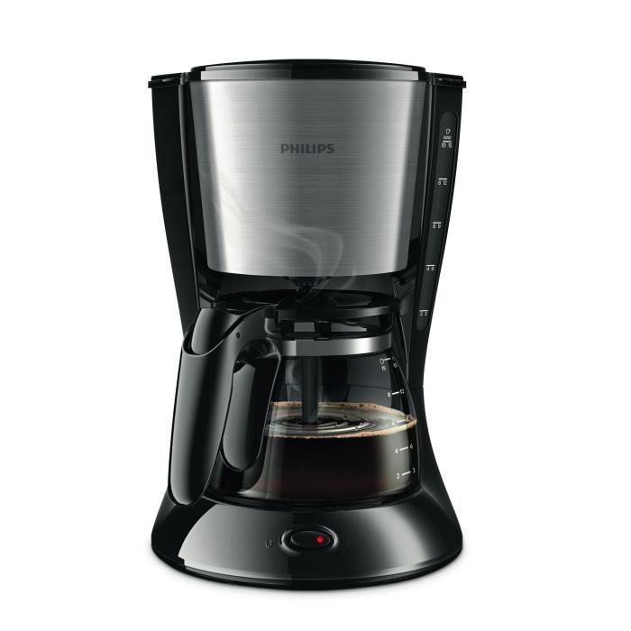 Cafetiere filtre PHILIPS Daily HD7462/20 - Noir et Inox - 15 tasses - 1000 Watt