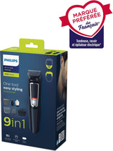 Tondeuse multi-usages - PHILIPS - MG3740/15 Série 3000 - 240 V - 60 min - 9 accessoires - Noir