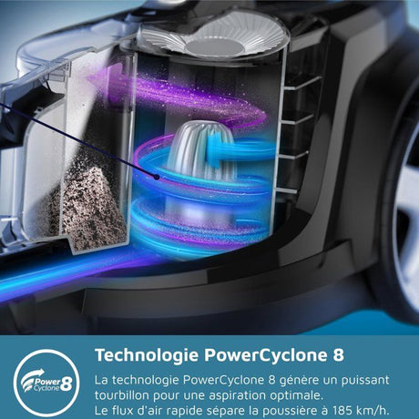 Aspirateur sans sac - PHILIPS - FC9729/09 - Série 7000 Power pro Expert  - 900W - PowerCyclone 8 - Rouge