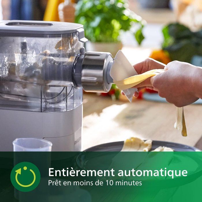 Machine a pâtes fraîches - PHILIPS - HR2345/19 - Série 5000 - 4 formes de disques - 150W - Blanc