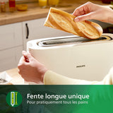 Grille-pain - PHILIPS - HD2590/00 - Collection Daily petit déjeuner - 1 fente longue - 830W - Blanc