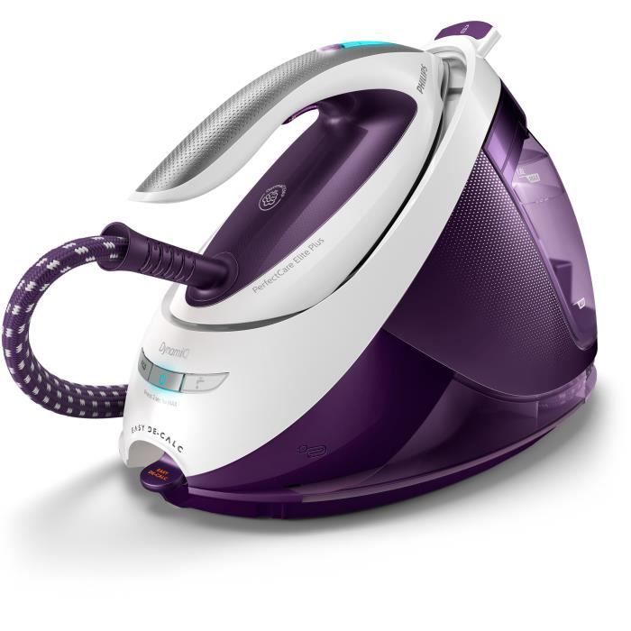 Centrale Vapeur - PHILIPS - GC9660/30 - PerfectCare Elite - 7.5 bars - 1.8L - Blanc/Violet