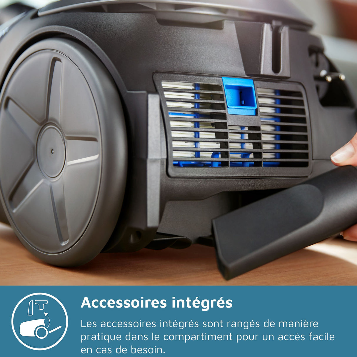 Aspirateur avec sac - PHILIPS - FC8289/09 - Série 2000 PowerGo - 900W - 77db - Gris anthracite