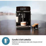 Machine a café Expresso broyeur - PHILIPS - EP2230/10 - Série 2200 - LatteGo - 4 recettes - Broyeur céramique - Noir brillant