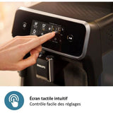 Machine a café Expresso broyeur - PHILIPS - EP1200/00 - Série 1200 - mousseur a lait - 2 cafés - Broyeur céramique - Noir brossé