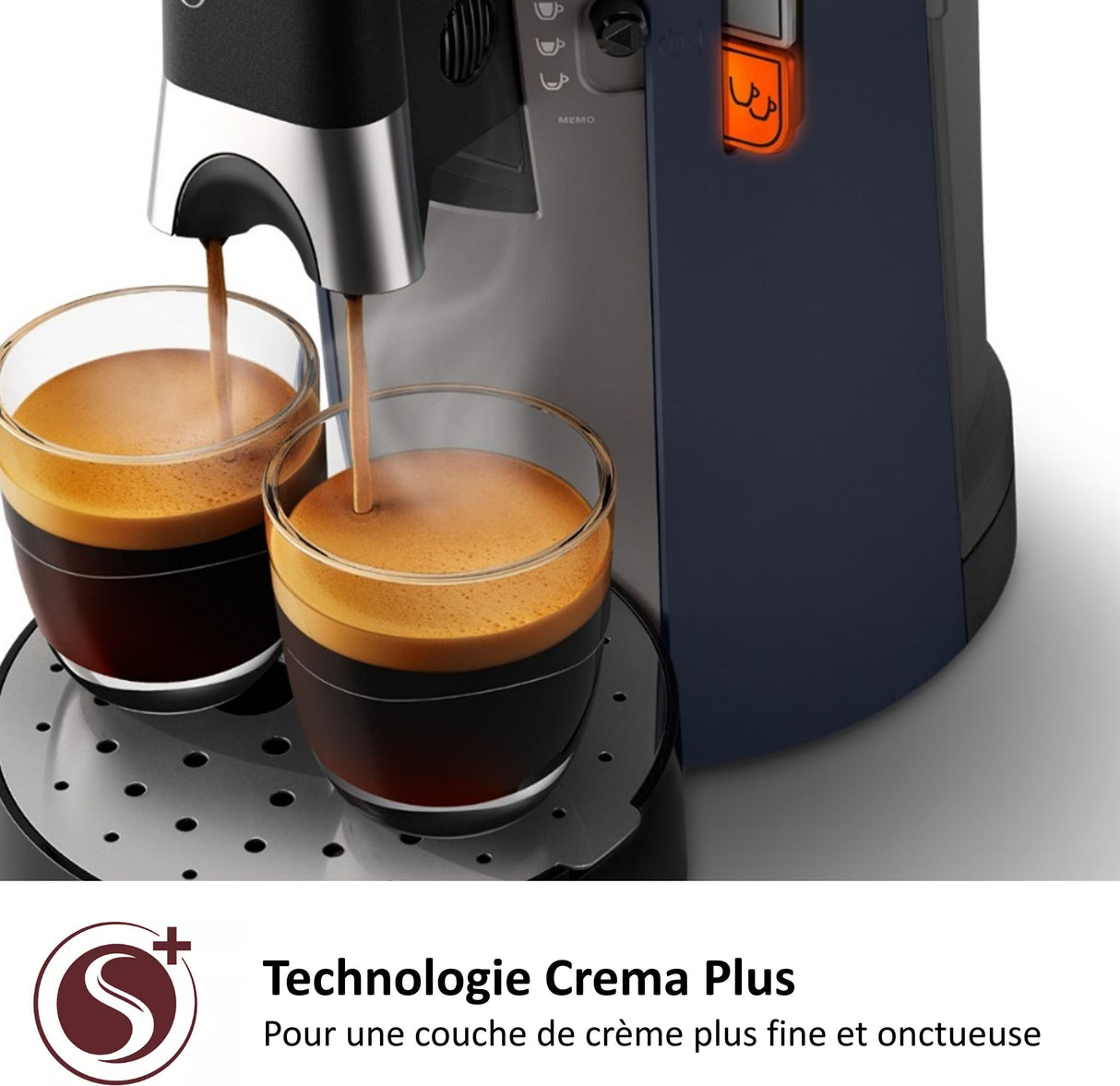 Cafetiere a dosette - PHILIPS - SENSEO - CSA240/71 - Select - Bleu nuit