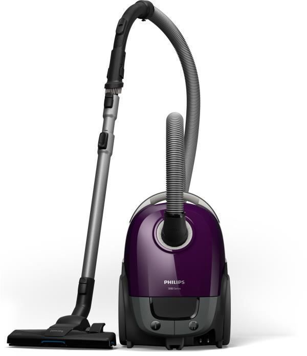 Aspirateur avec sac - PHILIPS - XD3100/06 - Série 3000 Performer Compact - 900W - 79db - Violet