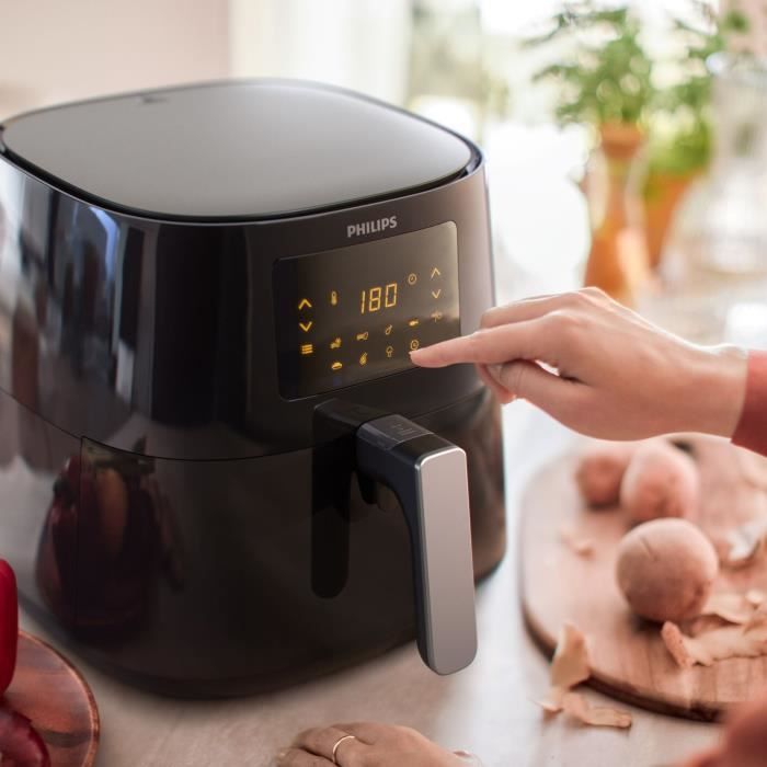 Friteuse sans huile - PHILIPS - Airfryer XL HD9270/70 SÈrie 3000 - 6,2L - Technologie Rapid Air - 7 prÈrÈglages - Noir
