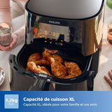 Friteuse sans huile - PHILIPS - HD9280/60 - Airfryer Série 5000 6.2L - 7 préréglages - connecté - 2000W - Gris