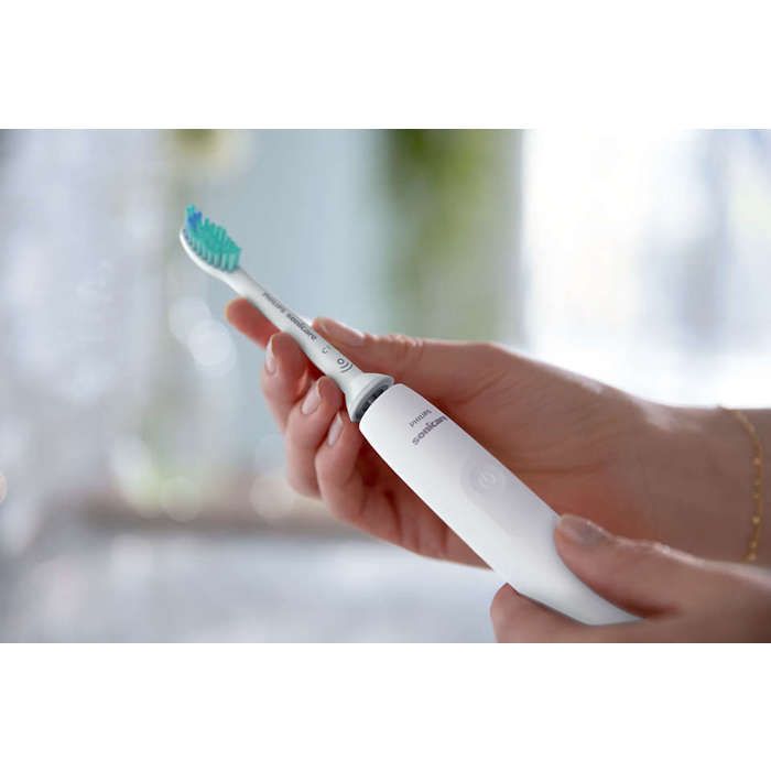 Brosse a dents - PHILIPS - HX3671/13 - Sonicare - Serie 3000 - Blanc - Eléctrique