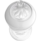 Lot de 2 biberons - PHILIPS AVENT- Natural 3.0 - Anti-colique - 260 ml - AirFree - Tétine imitant la forme du sein - Blanc