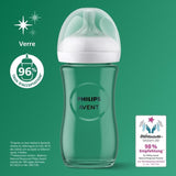 Kit nouveau-né - PHILIPS AVENT - Natural Verre 3.0 - Biberon Verre 120ml + 2 Biberons 240ml + Sucettes Ultra Douce 0-6M