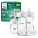 Kit nouveau-né - PHILIPS AVENT - Natural Verre 3.0 - Biberon Verre 120ml + 2 Biberons 240ml + Sucettes Ultra Douce 0-6M