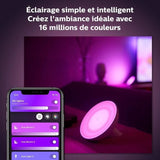 Philips Hue White & Color Ambiance, lampe Bloom, Noir, compatible Bluetooth, fonctionne avec Alexa, Google et Homekit