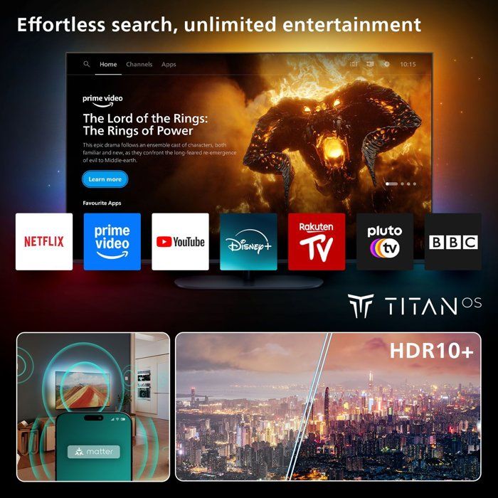 Philips 55PUS8400 Ambilight - TV QLED 55 (139 cm) - 4K UHD 3840x2160 - Dolby Atmos - Smart TV - 3xHDMI
