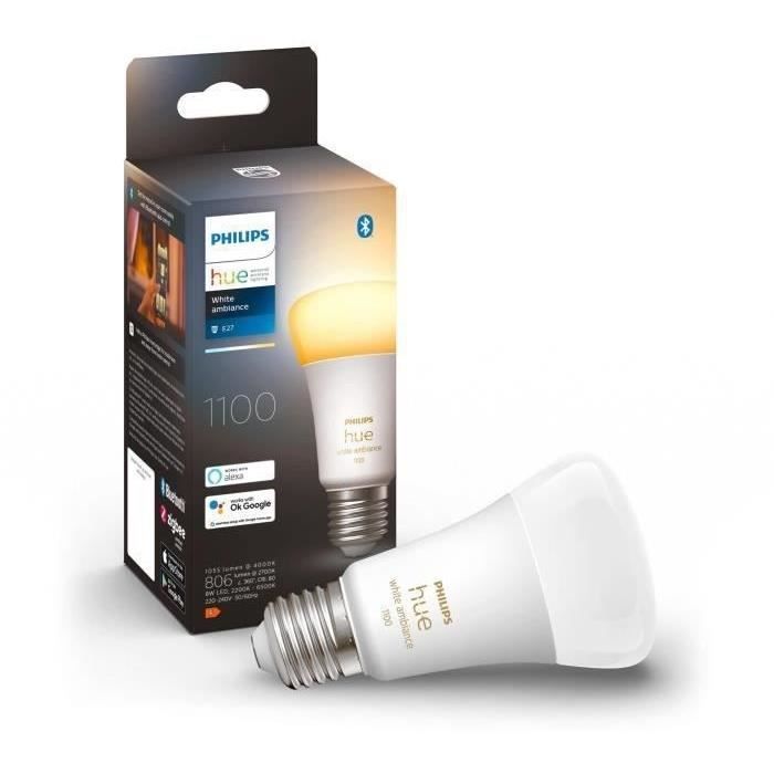 Ampoules connectées Philips Hue White Ambiance standard E27 75W a l'unité