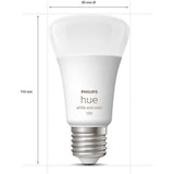 Philips Hue White and Color Ambiance, Kit de démarrage 2 ampoules E27, 75W, Bluetooth, fonctionne avec Alexa, Google et Homekit