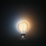 Philips Hue White Ambiance, ampoule LED connectée E27 Filament G93 Globe, Bluetooth, fonctionne avec Alexa, Google et Homekit