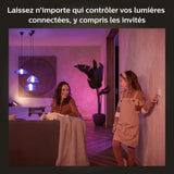 Module d'interrupteur mural - PHILIPS HUE - Pack de 2 - Blanc - Compatible Alexa - Intérieur