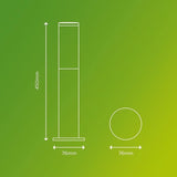 Borne extérieure PHILIPS Utrecht - Métal - LED - 1x20W - Gris - Contemporain - Design