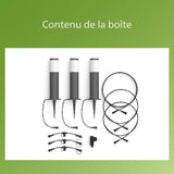 Pack de 3 bornes extérieures PHILIPS Garden Link - Basse tension - 24W, IP44, 2700K - Anthracite