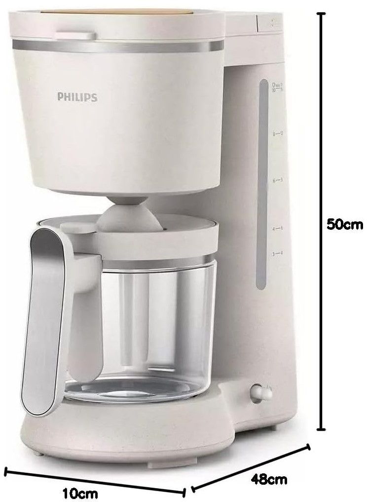 Cafetiere filtre - PHILIPS - HD5120/00 - cafetiere creme Eco-Conscious - 1.2L - 1000W