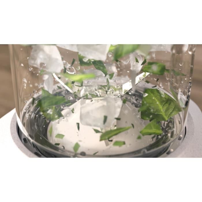 Blender PHILIPS - HR2500/00 Pro Blend - 350 W - bol 0,6 L sans BPA - Blanc Soyeux Mat