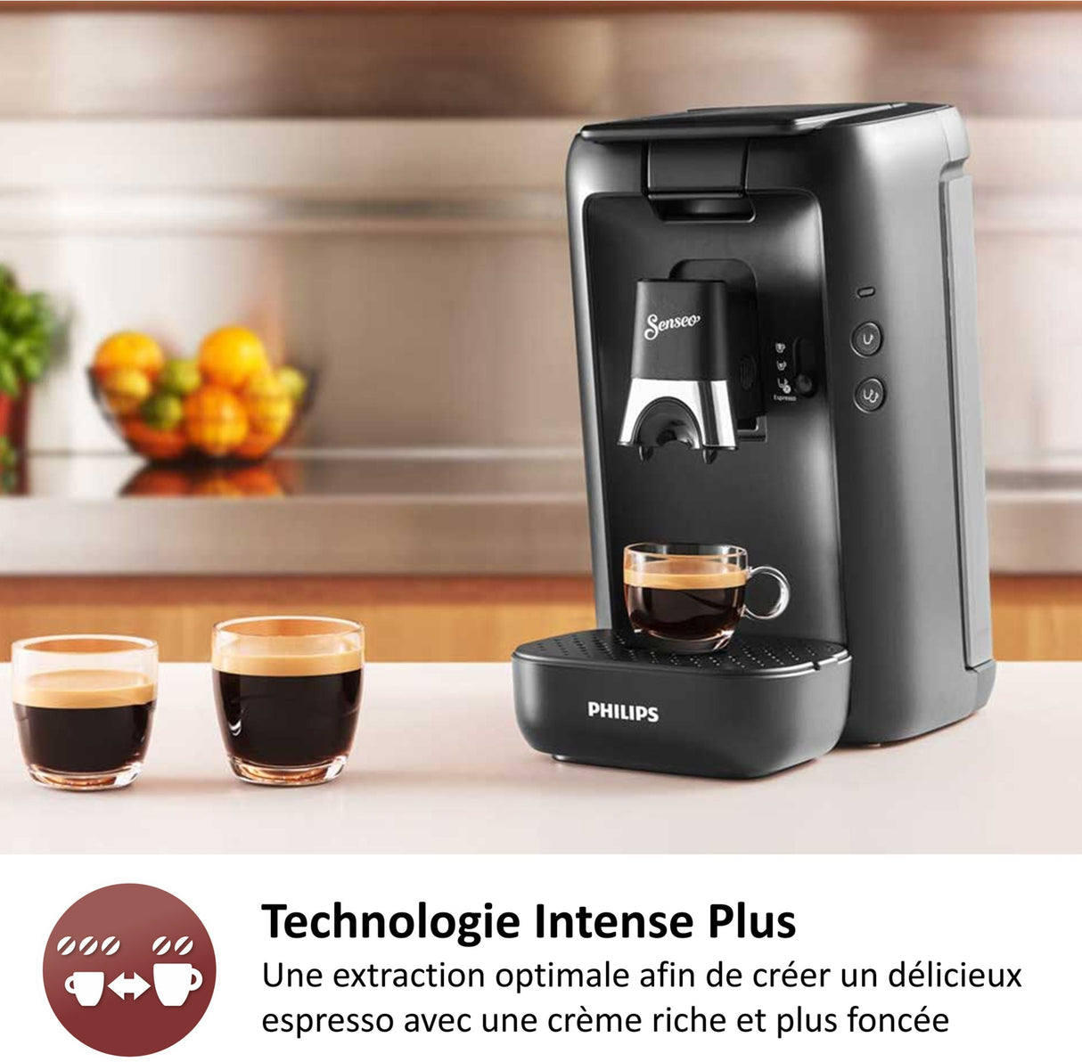 Cafetiere a dosette - PHILIPS - SENSEO - CSA260/51 - Maestro - Gris cachemire