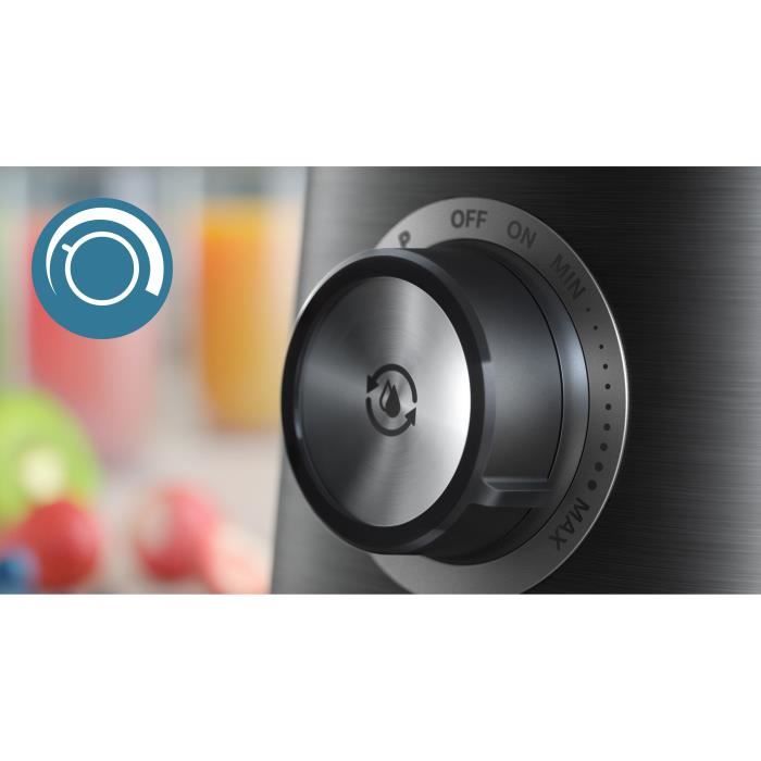 Blender - PHILIPS HR3041/00 - Bol 2 L - gourde incluse - lames amovibles - Gris