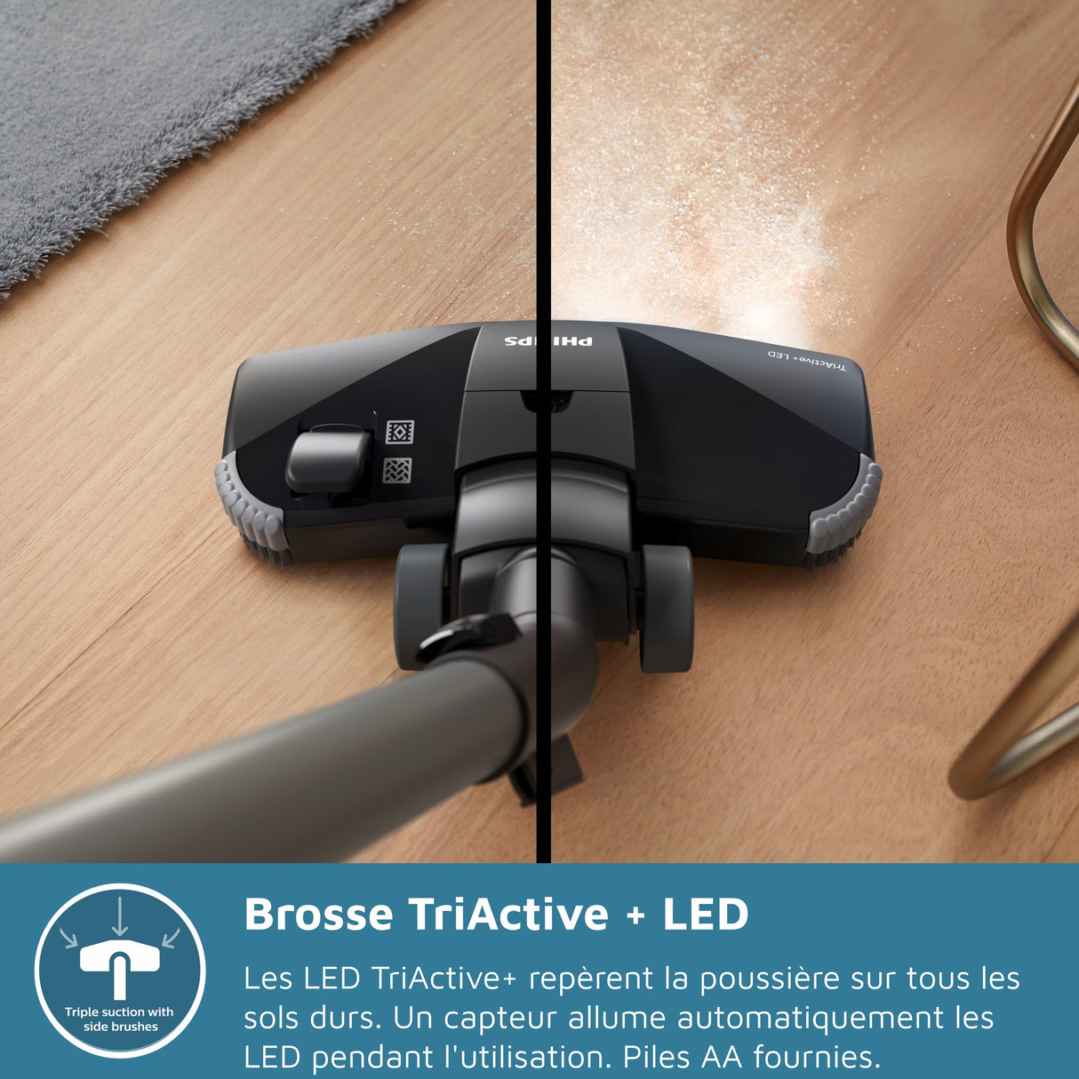 Aspirateur avec sac - PHILIPS - XD6122/12 - Série 6000 -  900W - 77db - Blanc