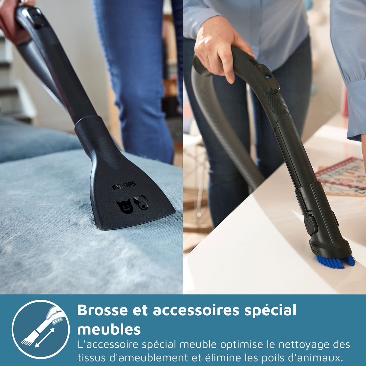 Aspirateur avec sac - PHILIPS - XD5123/10 - Série 5000 - 900W - 77db - Noir intense