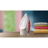 Fer a repasser - PHILIPS - DST2010/40 - A vapeur avec systeme Calc Clean - 25gr/min vapeur continue - 2000W - Rouge/Blanc