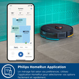 Aspirateur robot laveur avec station - PHILIPS - XU2000/15 - Série 2000 - 6000 Pa - = 66 dB - Bleu nuit