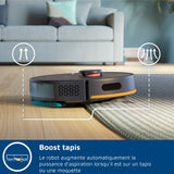 Aspirateur robot laveur avec station - PHILIPS - XU2000/15 - Série 2000 - 6000 Pa - = 66 dB - Bleu nuit