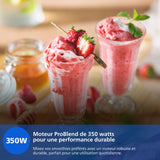 Blender mixeur - PHILIPS - HR2670/01 - Série 3000 - Blanc - Gourde Blend & Go 0,6L - 350W