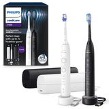 Brosse a dents - PHILIPS - HX7429/02 - Sonicare - Double manche Serie 7100 - Blanc & Noir - Eléctrique