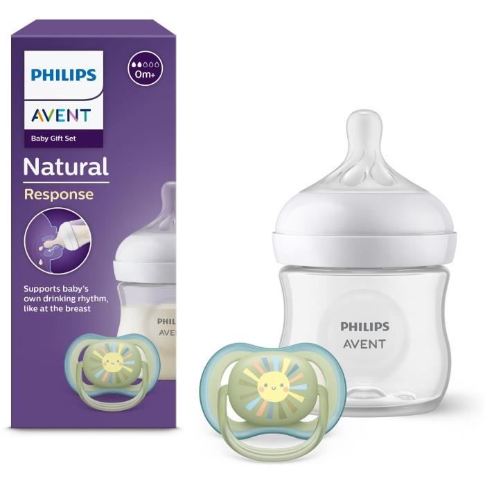 Coffret découverte - PHILIPS AVENT - Natural 3.0 - Biberon 125ml + Sucette Ultra Air 0-6M