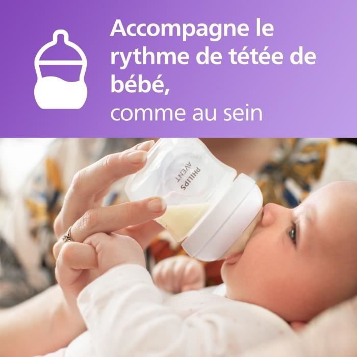 Coffret découverte - PHILIPS AVENT - Natural 3.0 - Biberon 125ml + Sucette Ultra Air 0-6M