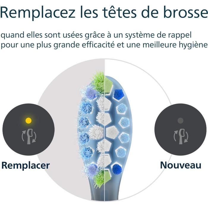 Lot de 4 tetes de brosse - PHILIPS - HX9044/88 - C3 black